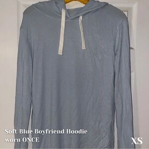 Zyia Soft Blue Boyfriend Hoodie XS Like New